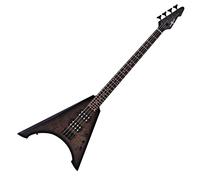 Harlem V Bass Guitar by Gear4music Trans Black - Nearly New