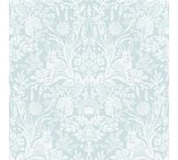 World of Wallpaper Harlen Woodland Damask Wallpaper Animals Leaves Wall Paper for Walls Living Room, Lounge, Bedroom, Hallway, Feature Wall 50341 (Duck Egg)