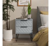 Harlequin 2 Drawer Bedside in Denim Blue - Ready Assembled - Lewis's Home | TJ Hughes