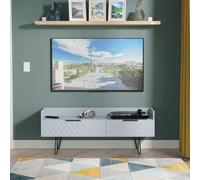Welcome Furniture Ltd Harlequin 2 Drawer Coffee TV Unit in Denim Blue - Ready Assembled, Blue