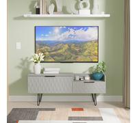 Welcome Furniture Ltd Harlequin 2 Drawer Coffee TV Unit in Dusk Grey - Ready Assembled, Grey