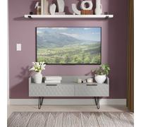 Welcome Furniture Ltd Harlequin 2 Drawer Coffee TV Unit in Dusk Grey - Ready Assembled, Grey