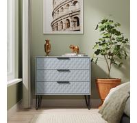 B&Q 3 Drawer Chest Islay - Ready Assembled - Light Blue - Medium