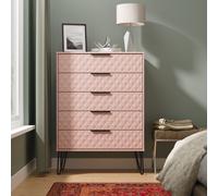 Harlequin 5 Drawer Chest in Kobe Pink - Ready Assembled - Lewis's Home | TJ Hughes
