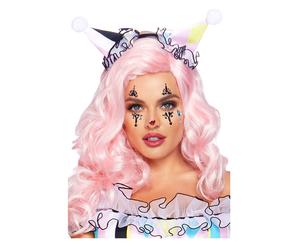 Harlequin adhesive face jewelry