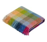 Harlequin Check Throw - Pure new wool - Tutti Frutti - British Made by Bronte