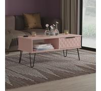 Harlequin Coffee Table Pink 1 Shelf 1 Drawer 92cm