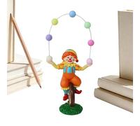 Harlequin Doll Ornament - Carnival Mime Figure for Spooky Theme Styling | Polyresin Artwork with Expressive Design, Desk Showcase Accent, Festive Interior Decoration Themed Decorative 3.34in