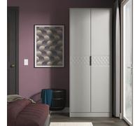 Harlequin Double Wardrobe in Dusk Grey - Ready Assembled - Lewis's Home | TJ Hughes