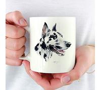 Harlequin Great Dane Dog Art Travel Mug Durable Drinking Cup Unique Tea Cup Novelty Gift for Birthdays Mom Office 330Ml