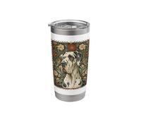 Harlequin Great Dane in a Garden Stainless Steel Insulated Tumbler