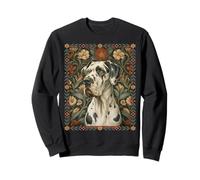 Harlequin Great Dane in a Garden Sweatshirt