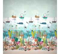 Harlequin Kids Above and Below Marine Life Wallpaper
