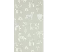 Harlequin Kids Funky Jungle Stone Grey Wallpaper