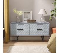 Harlequin Large Chest of Drawers Light Blue 4 Drawers 115cm