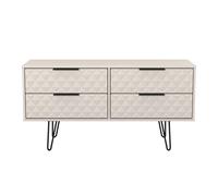 Harlequin Large Chest of Drawers Off-White 4 Drawers 115cm