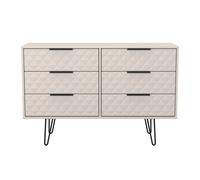 Harlequin Large Chest of Drawers Off-White 6 Drawers 115cm