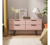 Harlequin Large Chest of Drawers Pink 4 Drawers 115cm