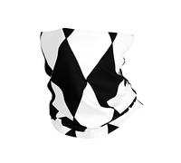 Harlequin Pattern Black And White Hair Band Universal Headband Washable Facial Shield For Skiing Sports Tennis 25X50Cm