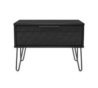 Harlequin Side Table Black 1 Drawer 58cm