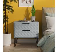 Harlequin Side Table Light Blue 2 Drawers 60cm
