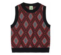 Harlequin Sleeveless Merino Wool Sweater Navy blue 8/10 years