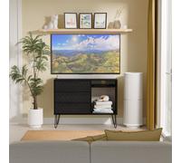 Harlequin TV Unit Black 2 Shelves 3 Drawers 97cm