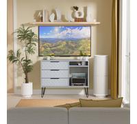 Harlequin TV Unit Light Blue 2 Shelves 3 Drawers 97cm