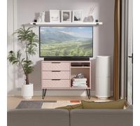 Harlequin TV Unit Pink 2 Shelves 3 Drawers 97cm