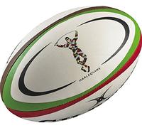 Harlequins Official Replica Rugby Ball - White/Green/Brown/Navy - size 5