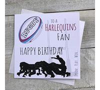Harlequins Quins Rugby Union RUFC Happy Birthday Card - by WHITE COTTON CARDS - RF8