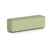 Harlestone Large Rectangular Stool In Rivet Fabric - Burnish Body And Top