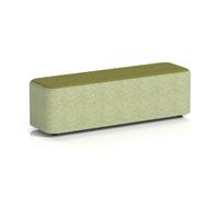 Harlestone Large Rectangular Stool In Rivet Fabric - Burnish Body Olive Top