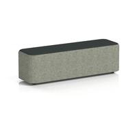 Harlestone Large Rectangular Stool In Rivet Fabric - Vitreous Body Charcoal Top