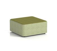 Harlestone Large Square Stool In Rivet Fabric - Burnish Body Olive Top