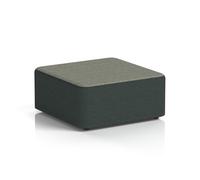 Harlestone Large Square Stool In Rivet Fabric - Charcoal Body Vitreous Top