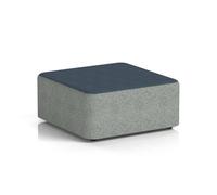 Harlestone Large Square Stool In Rivet Fabric - Prime Body Crucible Top