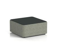 Harlestone Large Square Stool In Rivet Fabric - Vitreous Body Charcoal Top