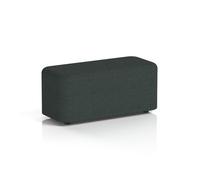 Harlestone Small Rectangular Stool In Rivet Fabric - Charcoal Body And Top