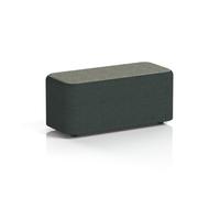 Harlestone Small Rectangular Stool In Rivet Fabric - Charcoal Body Vitreous Top