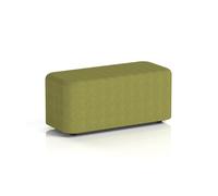 Harlestone Small Rectangular Stool In Rivet Fabric - Olive Body And Top