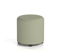 Harlestone Small Round Stool In Main Line Flax Fabric - Newbury Body And Top