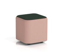 Harlestone Small Square Stool In Yoredale Fabric - Kidstone Body Ingleton Top