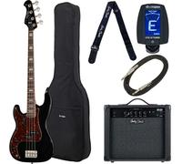 Harley Benton MV-4P LH Black Set