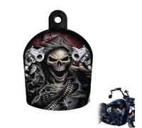 Harley Custom Skull Cowbell Horn Cover, Motorcycle Cowbell Horn Cover Decoration Accessories(Color l)