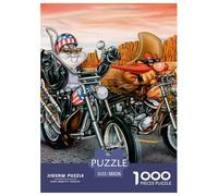 Harley_David_Son Jigsaw Puzzles Puzzles for Adults Kids. 1000 Piece Moto Whimsical Challenge Toy Educational Game Home Decoration for Adults& Kids Age 14 Years Up 38x26cm/1000pcs