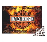 Harley_David_Son Jigsaw Puzzles Puzzles for Adults Kids. 1000 Pieces Moto Whimsical Challenge Toy Educational Games Home Decoration for Educational Games Gifts 500pcs (52x38cm)