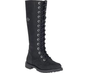 Harley Davidon Lornell 14 Inch Lace Womens Tall Black Boots Size 4-7.5