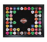 Harley-Davidson Bar & Shield Chip Collector's Frame, Holds 76 Poker Chips 6976