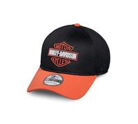 Harley-Davidson Colorblocked Logo Mesh Fitted Cap - 99447-16VM, Black, M